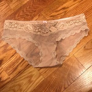 Beige Panty Pink Bow